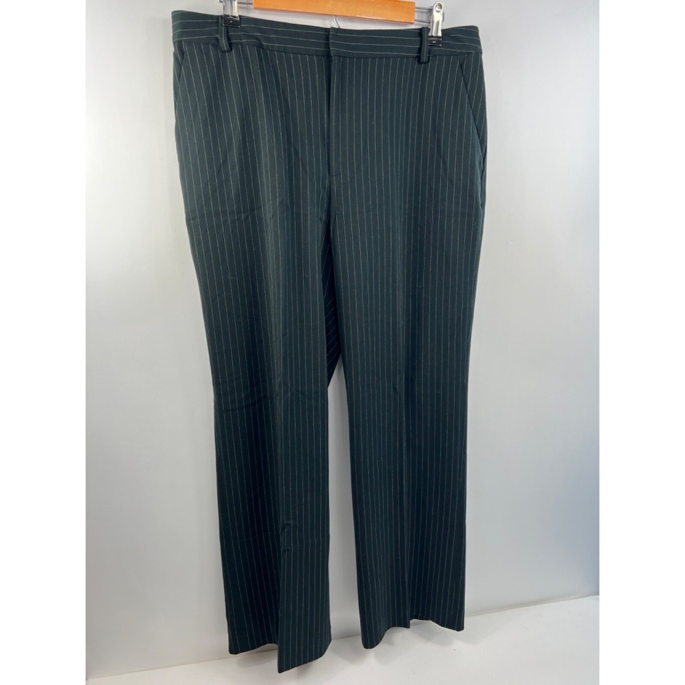 Chaps‎ Dress Pants Women's Size 12 Black with White Pinstripes